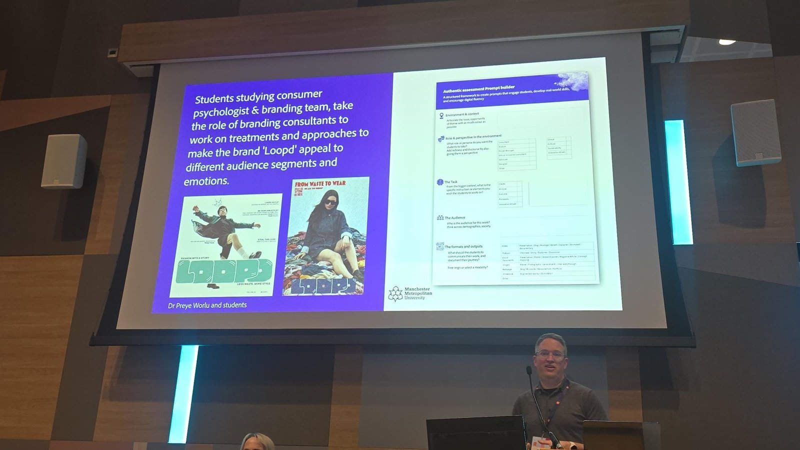 Students studying consumer psychologist & branding team, take the role of branding consultants to work on treatments and approaches to make the brand 'Loopd' appeal to difference audience segments and emotions.Images of students work included.