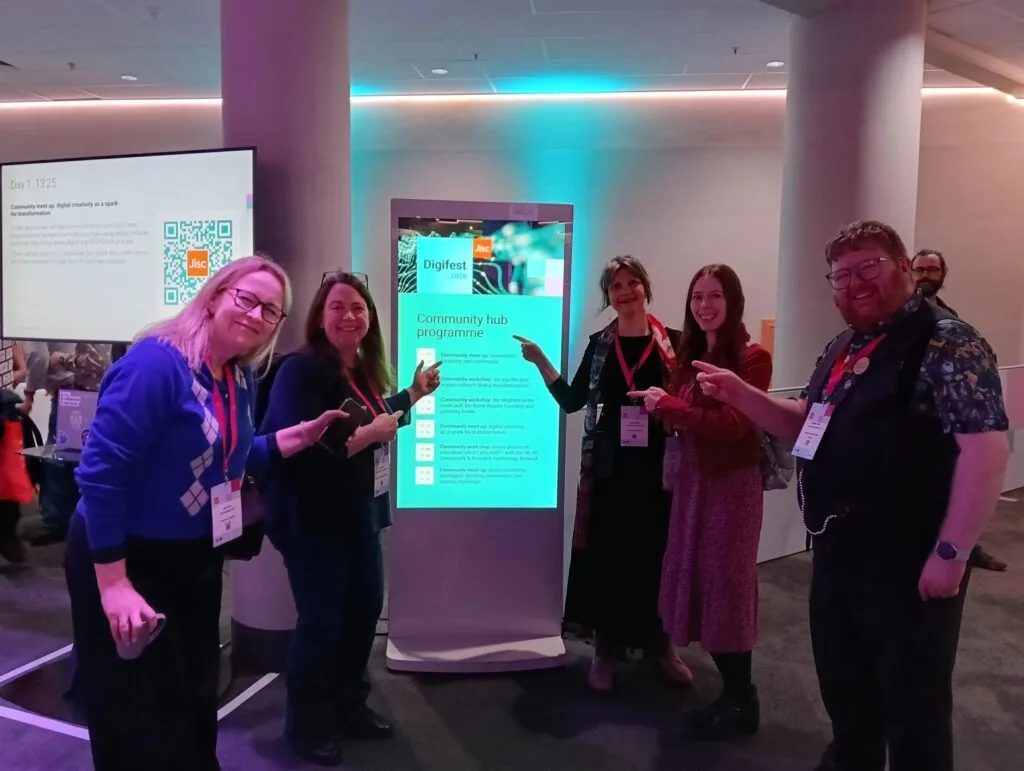 Photograph of Jane Cleary, Alicia Owen, Elpiniki Smith, Christina Dawson and myself at the HEDPIN meet up.